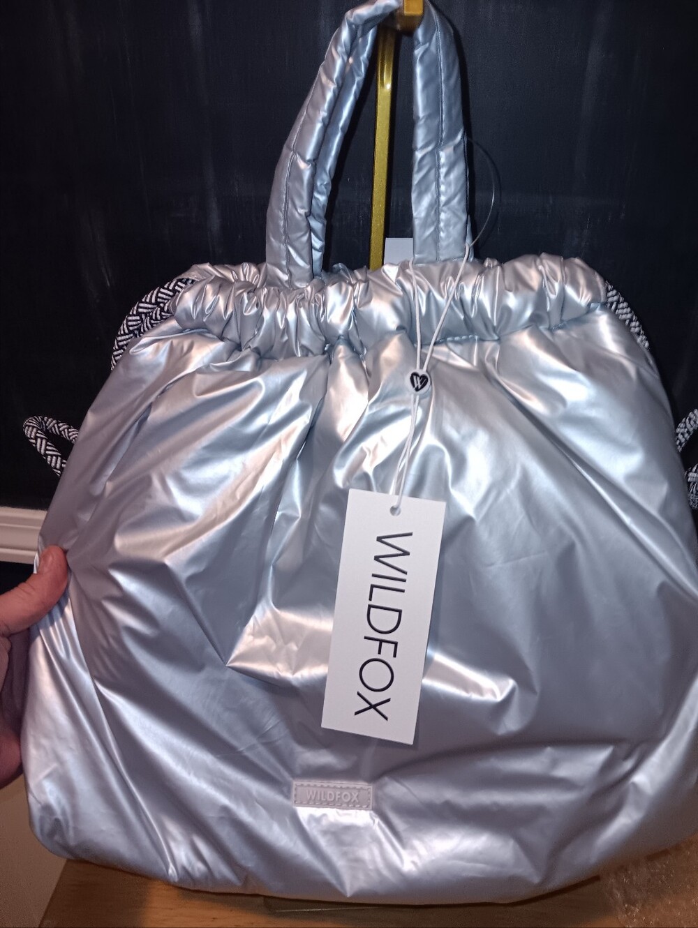 Wildfox Silver Puffer Tote Bag